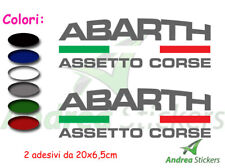 2 Adesivi ABARTH assetto corse - tuning auto gt 500 grande punto , usato usato  Cosenza
