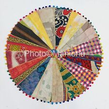 Roundies de patchwork/alfombra de puerta/colgante de pared/alfombra de yoga/roundies Kantha/patchwork, usado segunda mano  Embacar hacia Argentina