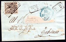 1858 18 APRIL C.25 SASS 4 WITH EXCELLENT MARGINS ON MODENA LETTER FOLD P8 P for sale  Shipping to South Africa