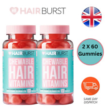 2 X 60 gomas mastigáveis diárias Hairburst vitaminas crescimento mais rápido do cabelo sem glúten comprar usado  Enviando para Brazil