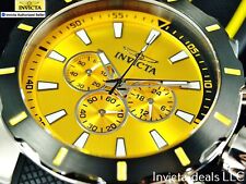 Relógio Invicta masculino 52mm SPEEDWAY TURBO cronógrafo mostrador amarelo preto/amarelo SS comprar usado  Enviando para Brazil