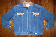 Jaqueta jeans Guess EUA vintage Georges Marciano azul colarinho de couro tamanho XL comprar usado  Enviando para Brazil