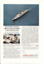 United States Line Cross Atlantic Cruises to West Indies 1963 anúncio vintage  comprar usado  Enviando para Brazil