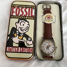 Vintage Fossil 10th Anniversary Limited Edition Mens Watch X870 Needs Battery for sale  Shipping to South Africa