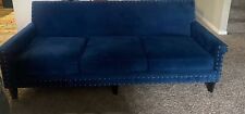blue velvet sofa for sale  Reisterstown