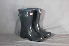 Used, Hunter Womens Gray Short Rubber Rain BOOTS size 5  Wfs1026rgl for sale  Shipping to South Africa