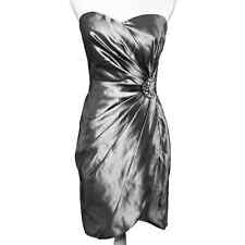 Love by Enzoani Strapless Side Twist Cocktail Dress in Metallic Pewter Size 6, used for sale  Shipping to South Africa