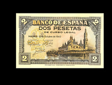 Usado, Reproducción España Banco de España 2 Pesetas 1940 Antiguo UNC segunda mano  Embacar hacia Argentina