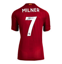 James Milner Firmato Liverpool shirt - 2019/2020, numero 7 AUTOGRAFO JERSEY usato  Spedire a Italy