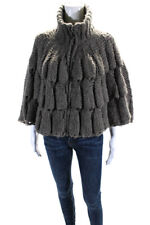 Poncho Roberto Cavalli feminino manga curta gola alta suéter cinza tamanho grande comprar usado  Enviando para Brazil