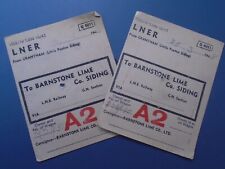 B.R. wagon labels. Grantham Little Ponton Sdgs - Barnstone Lime. 1948. segunda mano  Embacar hacia Spain