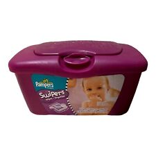 Pampers Baby Fresh Wipes Dispenser Empty Pop Up Container Purple Container for sale  Shipping to South Africa