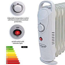 Electric Portable Heater Mini Oil Filled Radiator 800W 7 Fins Thermostat Compact for sale  Shipping to South Africa