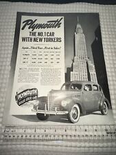 1939 plymouth print for sale  Fitzwilliam