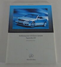 Werkstatthandbuch Einführungsschrift Mercedes CLK Cabriolet W 209 Stand 03/2003 comprar usado  Enviando para Brazil