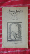 Catalogue raymond gariel d'occasion  Champagnac-le-Vieux