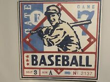 canvas baseball wall hanging for sale  Overland Park