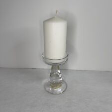 Suporte de vela pilar de vidro transparente peça central vela não incluída 3x5,5” comprar usado  Enviando para Brazil