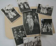 Set of 7 Vintage Photographs Fancy Dress Bonnets etc Velox 1940s / 50s for sale  Shipping to South Africa