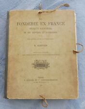 Guettier A.  LA FONDERIE EN France Traité Général  Atlas seul incomplet 1882 d'occasion  Expédié en Belgium