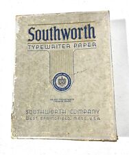 Caixa de papel para máquina de escrever Southworth 403c quatro estrelas vintage adereço raro 500* comprar usado  Enviando para Brazil