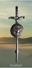 Used, Scottish Sterling Silver Iona Celtic Sword & Shield Brooch  for sale  FALKIRK