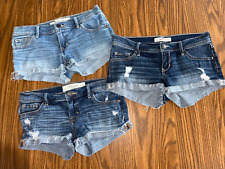 Shorts jeans Abercrombie/Hollister tamanho 0 - lote de 3 comprar usado  Enviando para Brazil