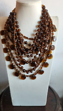 Amber glass necklace usato  Palermo