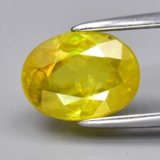 1.57ct 8x6mm Oval Natural Yellowish Green Sphene Gemstone, High Luster for sale  Shipping to South Africa