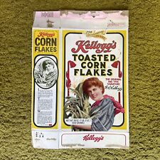 Caja de cereales vacía Kelloggs 1981 vintage copos de maíz tostados 75 aniversario plana, usado segunda mano  Embacar hacia Argentina