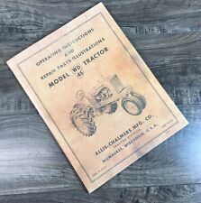 Allis Chalmers Wd45 Operadores de Trator Peças Manual Proprietários Livro de Instruções comprar usado  Enviando para Brazil