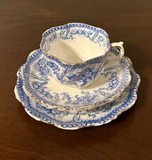 Porcelana antiga fina osso porcelana azul floral utensílios de transferência xícara pires prato 1203 comprar usado  Enviando para Brazil