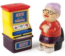 Usado, Gamblin Granny Salt & Pepper Shaker Casino Jackpot Vegas Slot Machine DEFEITUOSO comprar usado  Enviando para Brazil