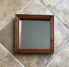 Beautiful Vintage Solid Wood, Carved, Framed Wall Mirror 8.5” X 8.5” x 1.5" for sale  Shipping to South Africa
