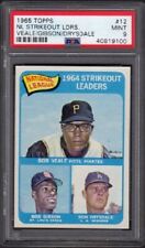 1965 NL Strikeout Leaders (Veale-Bob Gibson-Don Drysdale) Topps #12 classificação PSA 9 comprar usado  Enviando para Brazil