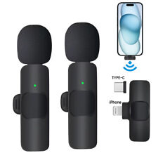 Microfone de lapela sem fio gravação de áudio e vídeo mini microfone para Android/iPhone, usado comprar usado  Enviando para Brazil