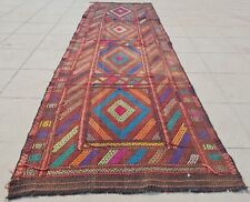Authentic Hand Knotted Antique Afghan Suzani Kilim Area Runner Rug 8.7 x 2.8 Ft for sale  Shipping to South Africa
