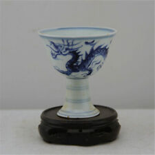 Copo de licor chinês Ming Xuande design dragão porcelana azul e branco comprar usado  Enviando para Brazil