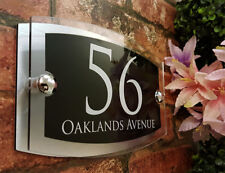 Used, Contemporary House Signs Plaques Door Numbers 1 - 999 Personalised Name Plate for sale  Shipping to South Africa