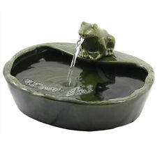 ASC Solar Powered Ceramic Green Frog Water Fountain Kit Garden Patio-Refurbished for sale  Shipping to South Africa