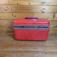 Estuche de viaje vintage Samsonite rojo rosa silueta maquillaje cosmético equipaje segunda mano  Embacar hacia Argentina