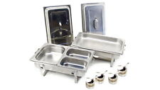 2x Chafing Dish Food Warmer Container Chafing Dish Set Stainless Steel for sale  Shipping to South Africa