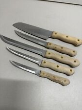 5 cuchillos de cocina Tramontina: chef, deshuesado, utilitario, rebanadora y bistec, usado segunda mano  Embacar hacia Argentina