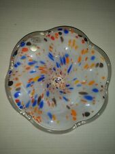 Usado, Tigela de vidro Murano Art salpicada Tutti Frutti 8" comprar usado  Enviando para Brazil
