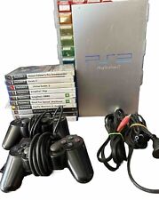 Console PlayStation 2 PS2 PAL PRATA, 2 X controle e 10 jogos! - SCPH-50002 comprar usado  Enviando para Brazil