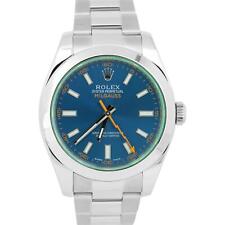 COMO NUEVO 2022 Rolex Milgauss Z-Azul Verde 40 mm Acero Inoxidable Reloj 116400 GV segunda mano  Embacar hacia Argentina