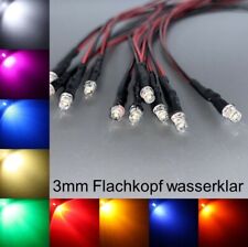 LEDs cableado 3mm cabeza plana impermeable todos los colores 3 mm LED resistencias segunda mano  Embacar hacia Argentina