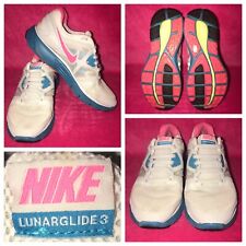 ZAPATOS DE TENIS NIKE LUNARGLIDE + 3 PARA MUJER 6.5 * BLANCOS/ROSA/AZUL equipo deportivo segunda mano  Embacar hacia Mexico