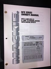 Manual mackie dfx for sale  Los Angeles