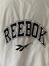 Vintage lata 90-te REEBOK Biała męska kurtka nylonowa Duża wiatrówka Rozmiar:M na sprzedaż  PL